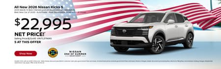 New 2026 Nissan Kicks S Purchase Offer