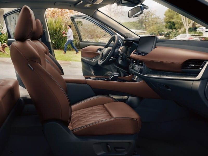 Sleek and modern, the 2026 Nissan Rogue interior features spacious seating, advanced tech, and premium materials for comfort.