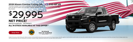 New 2026 Nissan Frontier S King Cab Purchase Offer