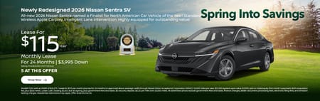 Lease 2026 Nissan Sentra SV $115