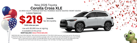 Corolla Cross Lease Special