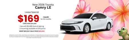 Lease 2026 Toyota Camry LE $169