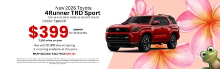 Lease 2026 Toyota 4Runner TRD Sport $399