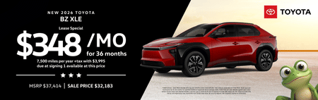 Lease 2026 Toyota bZ XLE $348