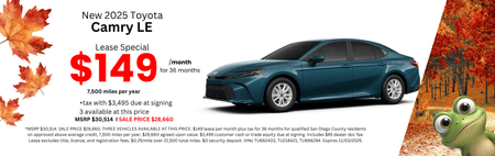 2025 CAMRY LE LEASE SPECIAL