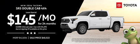 Lease 2026 Toyota Tacoma SR5 $145