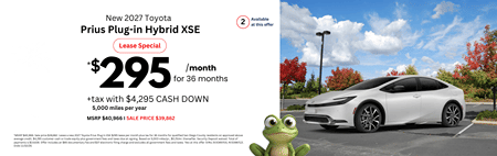 Lease 2027 Toyota Prius Plug-in Hybrid XSE $295