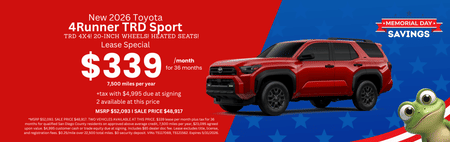 Lease 2026 Toyota 4Runner TRD Sport $339