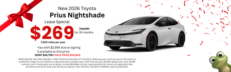 Prius Nightshade Lease Special
