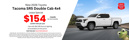 Lease 2026 Toyota Tacoma SR5 $154