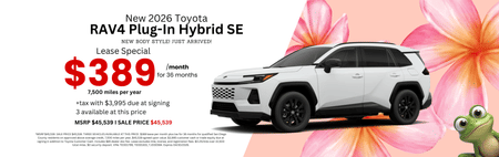 Lease 2026 Toyota RAV4 Plug-in Hybrid SE $389