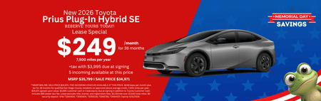 Lease 2026 Toyota Prius Plug-in Hybrid SE $249