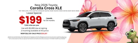 Lease 2026 Toyota Corolla Cross XLE $199