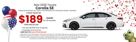 Corolla Lease Special