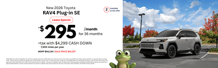 Lease 2026 Toyota RAV4 Plug-in Hybrid SE $295