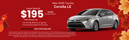 Corolla Lease Special