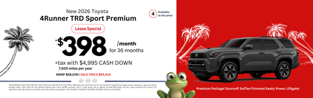 Lease 2026 Toyota 4Runner TRD Sport Premium $398