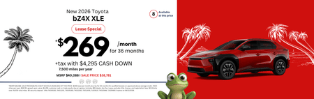 Lease 2026 Toyota bZ4X XLE $269