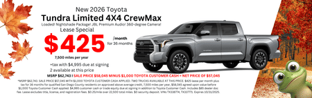 Tundra Limited Lease Special