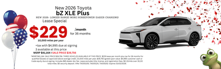 2026 Toyota bZ Lease Special 