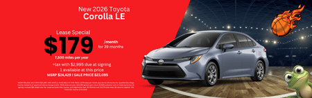 Lease 2026 Toyota Corolla LE $179