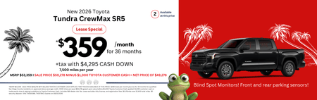 Lease 2026 Toyota Tundra SR5 $359