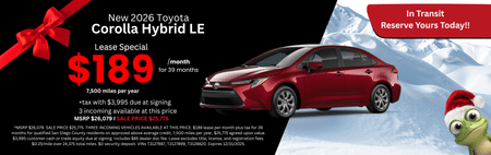 Corolla Hybrid Lease Special