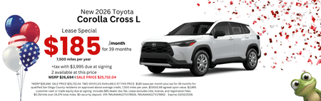 New Toyota Corolla Cross Lease Special