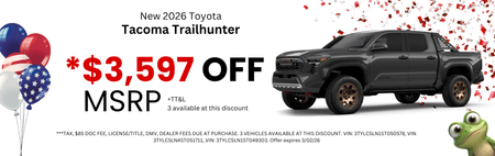  Tacoma Trailhunter Special Pricing Offer