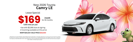 Lease 2026 Toyota Camry LE $169