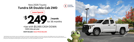 Lease 2026 Toyota Tundra SR $249