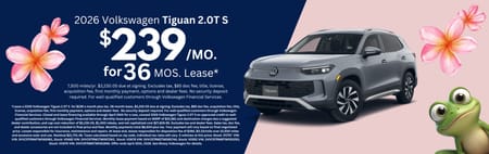 Lease 2026 VW Tiguan S 2.0T $239