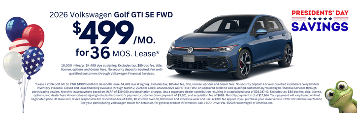 2026 VW Golf GTI Lease Offer