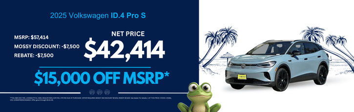 New 2025 VW ID.4 PRO S Purchase Offer $15,000 OFF MSRP
