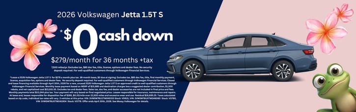 Lease VW Jetta 1.5T S $279