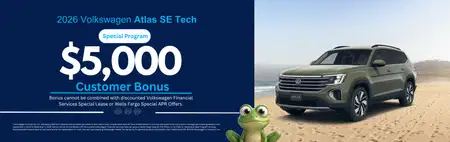 New 2026 VW Atlas SE Tech Purchase Offer $5,000 OFF MSRP