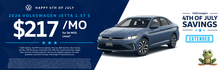 Lease 2026 VW Jetta 1.5T S $217