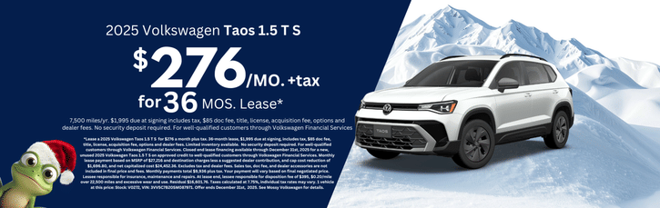 Lease Special 2025 VW Taos 1.5 T S $276