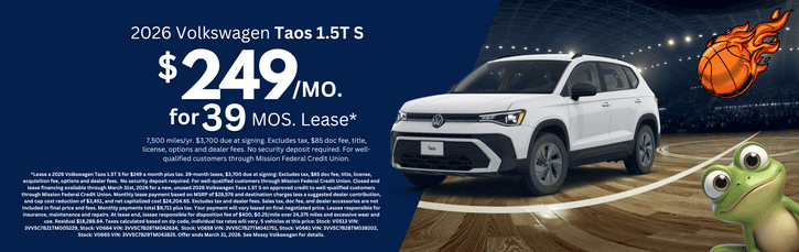 Lease 2026 VW Taos S $249