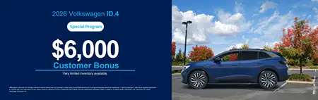 New 2026 VW ID.4 Purchase Offer $6,000 OFF MSRP