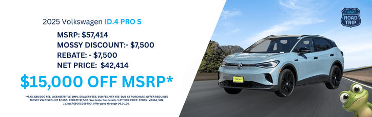 New 2026 VW ID.4 PRO S Purchase Offer $15,000 OFF MSRP
