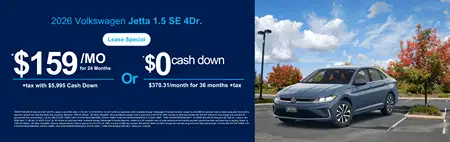 Lease 2026 VW Jetta 1.5 SE $159