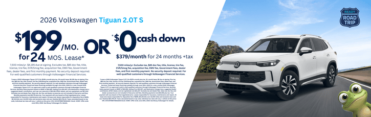 Lease 2026 VW Tiguan S $199