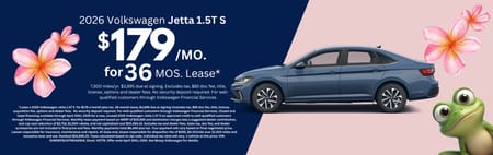 Lease 2026 VW Jetta S 1.5T $179