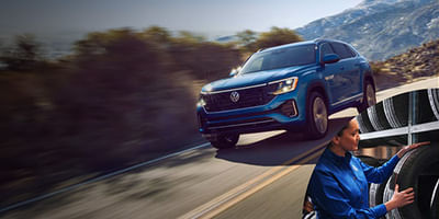 Mechanic installing new tire