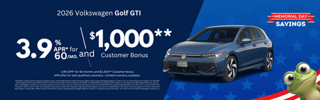 New 2026 VW Golf GTI Finance Special