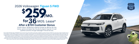 Lease 2026 VW Tiguan S $259
