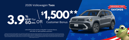 New 2026 VW Taos Finance Special