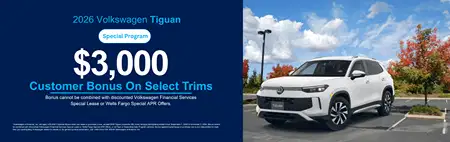 New 2026 VW Tiguan Purchase Offer $3,000 OFF MSRP