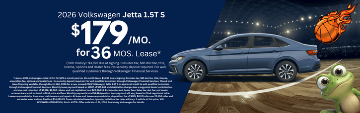 Lease 2026 VW Jetta S $179